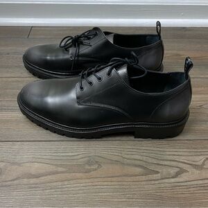All Saints shoesTor Plain Toe Derby In Black Brush Off